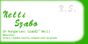 nelli szabo business card